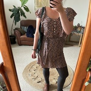 Vintage Style Peter Pan Ruffle Collar Mini Dress | Size L